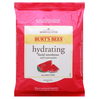 Burt's Bees Watermelon Facial Towelettes - 30 Count - Image 3
