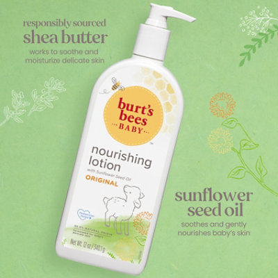 Burt's Bees Baby Original Scent Nourishing Lotion With Sunflower Seed Oil - 12 Oz - Image 4