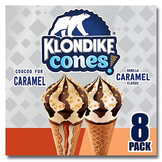 Klondike Caramel Vanilla Cones - 8-3.75 Fl. Oz.