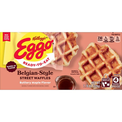 Eggo Belgian-Style Frozen Street Waffles Buttery Maple Flavor Frozen Breakfast - 4 - 7.76 Oz - Image 7