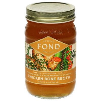 Fond Bone Chicken Broth Liquid Light Organic - 14 OZ - Image 1