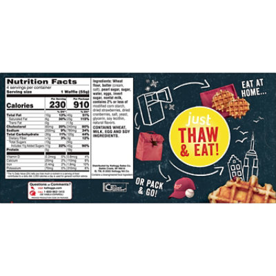 Eggo Frozen Grab & Go Waffles Strawberry Frozen Breakfast 4 Count - 7.76 Oz - Image 8