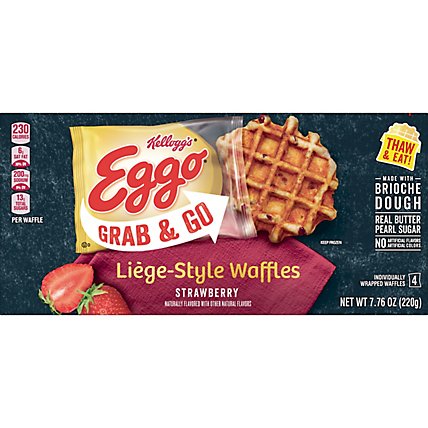 Eggo Liege Strawberry Waffles - 7.76 Oz - Image 2