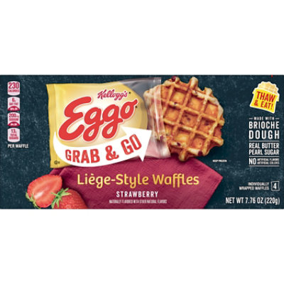 Eggo Frozen Grab & Go Waffles Strawberry Frozen Breakfast 4 Count - 7.76 Oz - Image 7