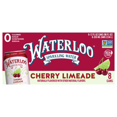 Waterloo Cherry Limeade Sparkling Water - 8-12 FZ - Image 2