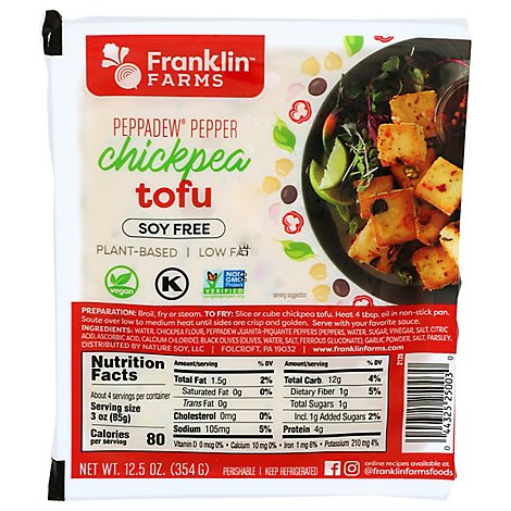 Franklin Farms Tofu Peppadew Pepper Chickpea - 12.5 OZ