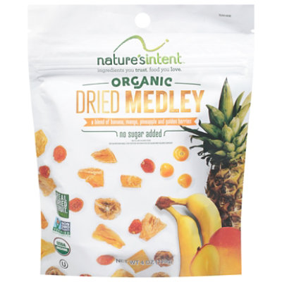 Natures Intent Dried Fruit Medly Organic No Sugar 4 Oz Shaws