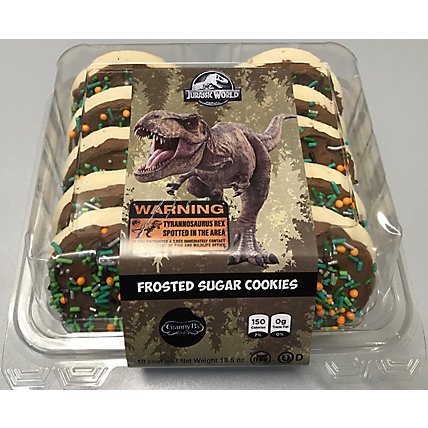 Jurassic World Frosted Sugar Cookies 10 Count - 13.5 OZ - Image 1
