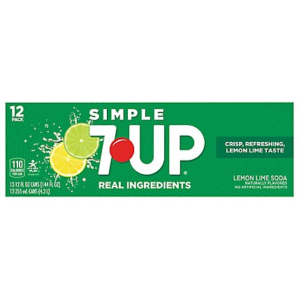 7-UP Lemon Lime Soda Cans - 12-12 Fl. Oz. - Image 1
