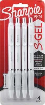 Sharpie White S-gel Fashion Pen Black - 4 Count - Image 2