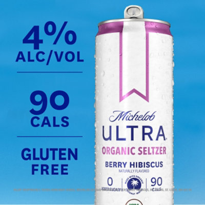 Michelob Ultra Organic Hard Seltzer Coconut Water Variety Pack Slim Cans - 12-12 Fl. Oz. - Image 3
