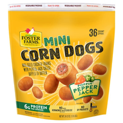 Foster Farm Corn Dog Mini Pepper Jack - 24.12 OZ