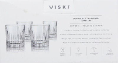 European Crystal Dof Tumblers By Viski - 1 EA - Image 4
