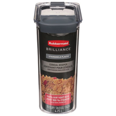 Rubbermaid Flip Top Pantry Cereal Keepers, 18 Cup, 2 Count 