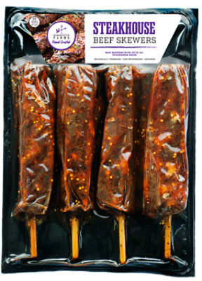 Winchester Farms Beef Skewers Steakhouse Marinade Up To 15% Solution - LB - Image 1