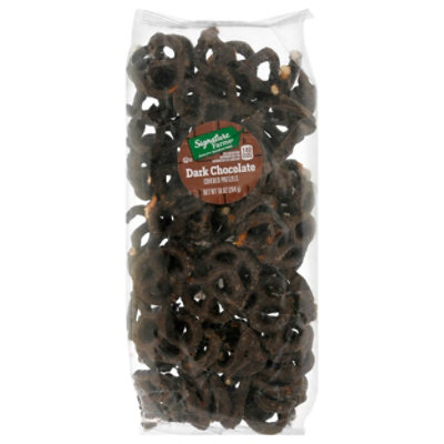 Signature Farms Dark Chocolate Pretzels - 10 Oz