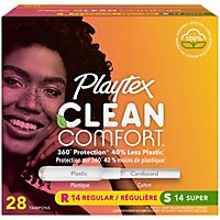 Plaxtex Clean Comf Reg/sup Mp Tampons - 28 CT - Image 2