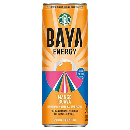 Starbucks Baya Sparkling Energy Drink Mango Guava Can - 12 FZ - Image 3