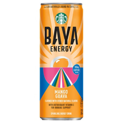Starbucks Baya Sparkling Energy Drink Mango Guava Can - 12 FZ - Image 3