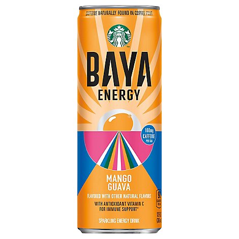 Starbucks Baya Sparkling Energy Drink Mango Guava Can - 12 FZ