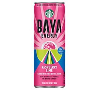Starbucks Baya Energy Sparkling Energy Drink Raspberry Lime Can - 12 FZ