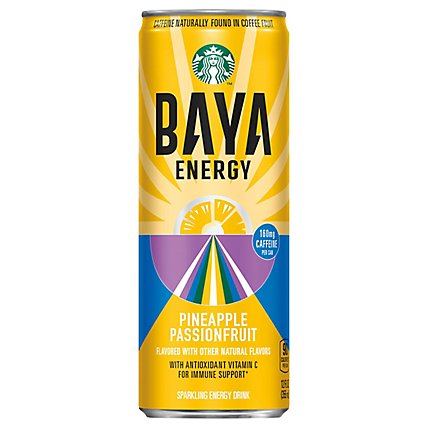 Starbucks Baya Sparkling Energy Drink Pineapple Passionfruit Can - 12 FZ - Image 3
