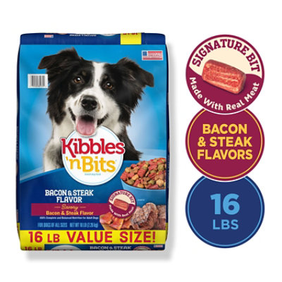 Kibbles N Bits 16 Pound Bacon & Steak Dry Dog Food - 16 LB - Image 2