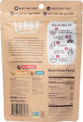 Lebby Snacks Chickpea Dark Chocolate Covered - 3.5 OZ - Image 6