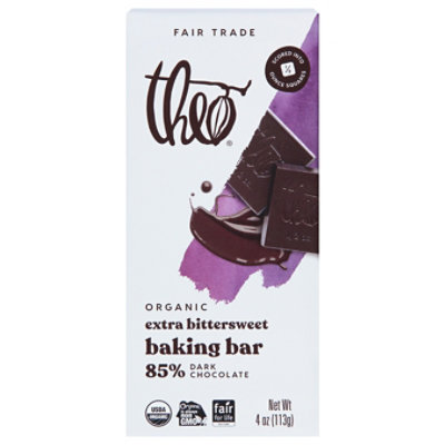 Theo Chocolate Bar Baking Dark 85% - 4 OZ - Image 3