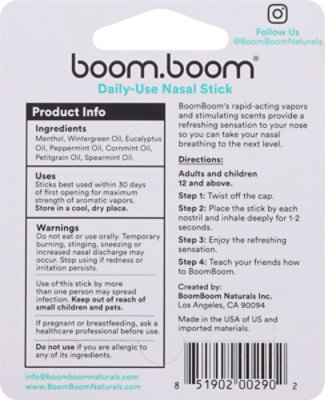 Boomboom Naturals Inhaler Nasal Wintermint 1 Pack - Each - Image 4