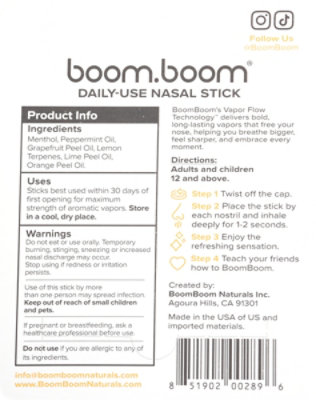 BoomBoom Naturals Inhaler Nasal Tropical 1 Pack - Each - Image 4