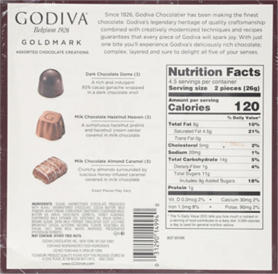 Godiva Goldmark 9pc Gifbox - 3.8 OZ - Image 5