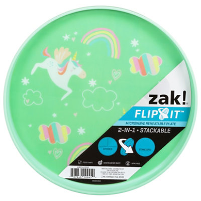 Zak  Unicorn Pp Flipit Plate - 1 EA