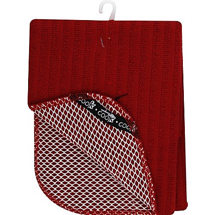 Kd Cloth Dish Red 2 Piece - EA - Image 1