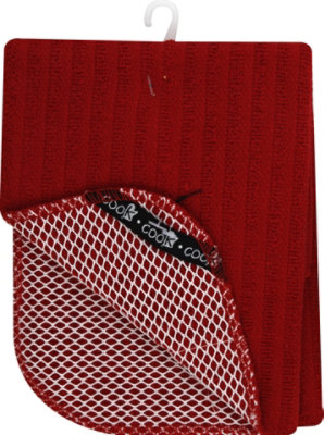 Kd Cloth Dish Red 2 Piece - EA