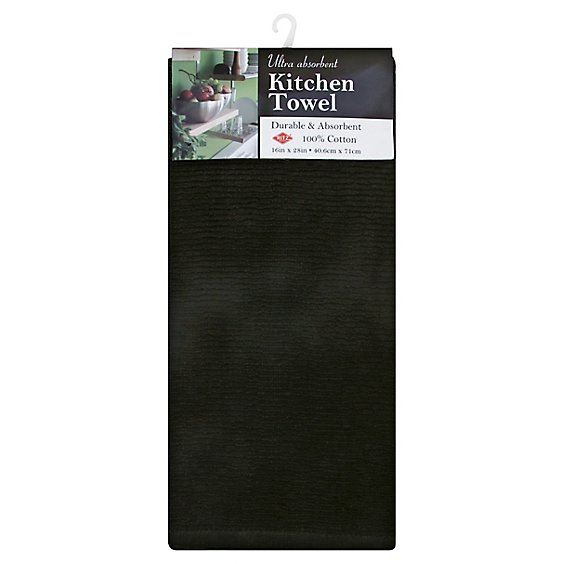 Joh Kitchen Towel Soid Black - 1 EA