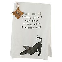 Mud Pie Happiness Starts Dog Towel - 1 EA - Image 3
