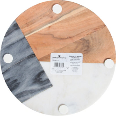 Typhoon Elements Marble/acacia Rnd 12in Chop/serve Board - EA - Image 4