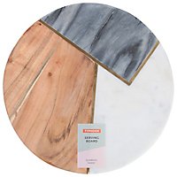 Typhoon Elements Marble/acacia Rnd 12in Chop/serve Board - EA - Image 2
