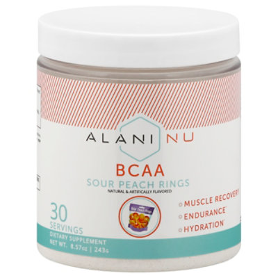 Alani Nu Sour Peach Rings BCAA Powder - 7.5 Oz - Image 1