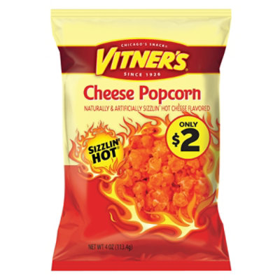 Vitner's Sizzlin Hot Cheese Popcorn - 4 OZ - Image 1