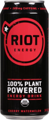 Riot Energy Drink Cherry Watermelon Energy - 16 FZ - Image 2