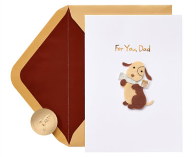 Papyrus Dog Bringing Newspaper Father's Day Card - Each - Image 4