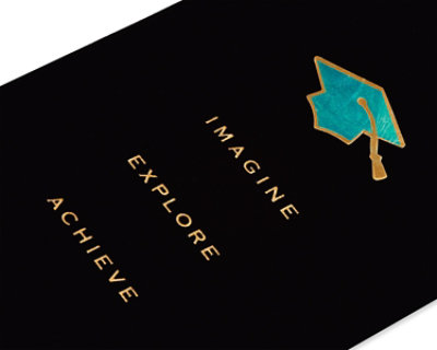 Papyrus Embossed Mortar Board Graduation Card - Each - Image 2