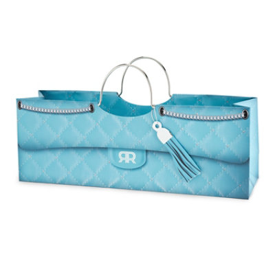 Tf Turquoise Quilted Wine Purse Bag - EA