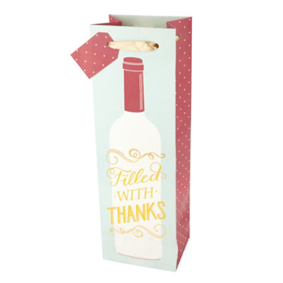 True Marketplace Filled With Thanks Wine Bag - EA
