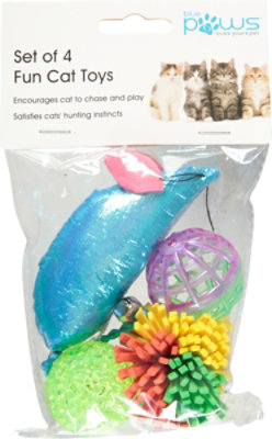 Blue Paws Fun Cat Toys 4pk - EA - Image 2