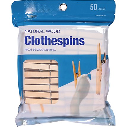 Wood Clothespins - EA - Image 2