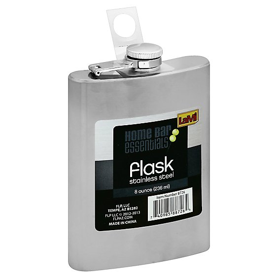 Stainless Steel Flask 8 Oz - EA