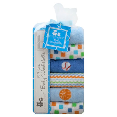 Baby Wash Cloths 6pk - EA